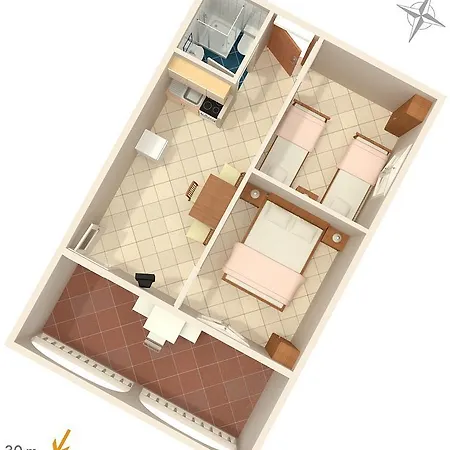 Apartamento Rukavac 1154e Vis